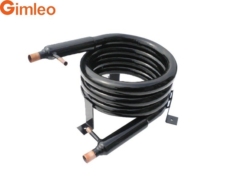 1 M3/H ทองแดงท่อ Miniwatt Coaxial Coil เครื่องแลกเปลี่ยนความร้อนสําหรับปั๊มน้ําเย็น GY-0060C