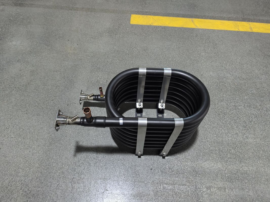 Tube Length 1 to 10 M Coaxial Heat Exchanger Heating Capacity 4kw to 44kw Working Temperature Range Minus 50 to 150 Degrees Celsius ขนาดความร้อนในระยะเวลาไม่เกิน 50 นาที