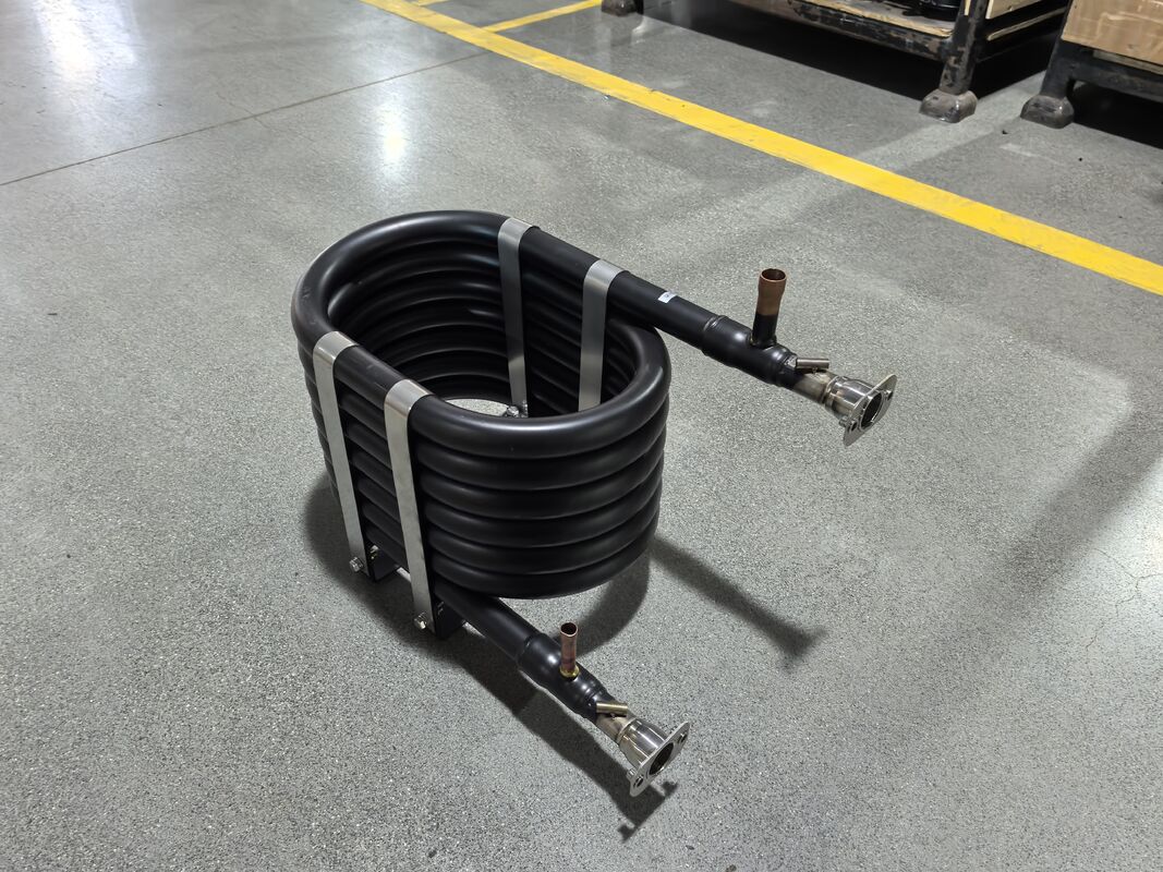 R134a เครื่องแลกเปลี่ยนความร้อนแบบประสาทแบบประสาทแบบประสาทแบบประสาทแบบประสาทแบบประสาทสีดํา และความดันน้ํา 1.0Mpa เหมาะสําหรับระบบ HVAC