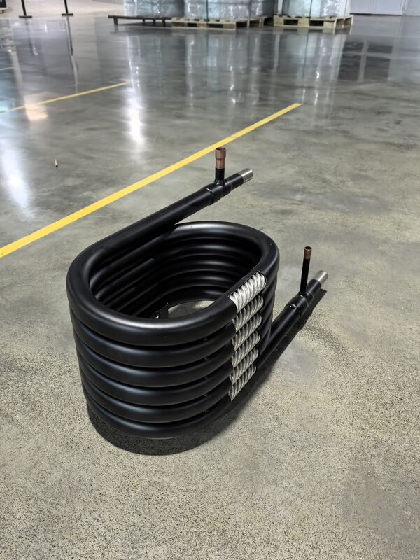 เครื่องแลกเปลี่ยนความร้อนแบบโคแอกเซียลสแตนเลสพร้อมแรงดันสารทำความเย็น 4.2MPA และขนาดที่ปรับแต่งได้