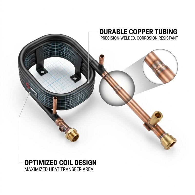 เครื่องแลกเปลี่ยนความร้อนแบบโคเอชเชียลความรักษาต่ํา 4.2Mpa ด้านเครื่องเย็น 1.0Mpa ความดันด้านน้ํา
