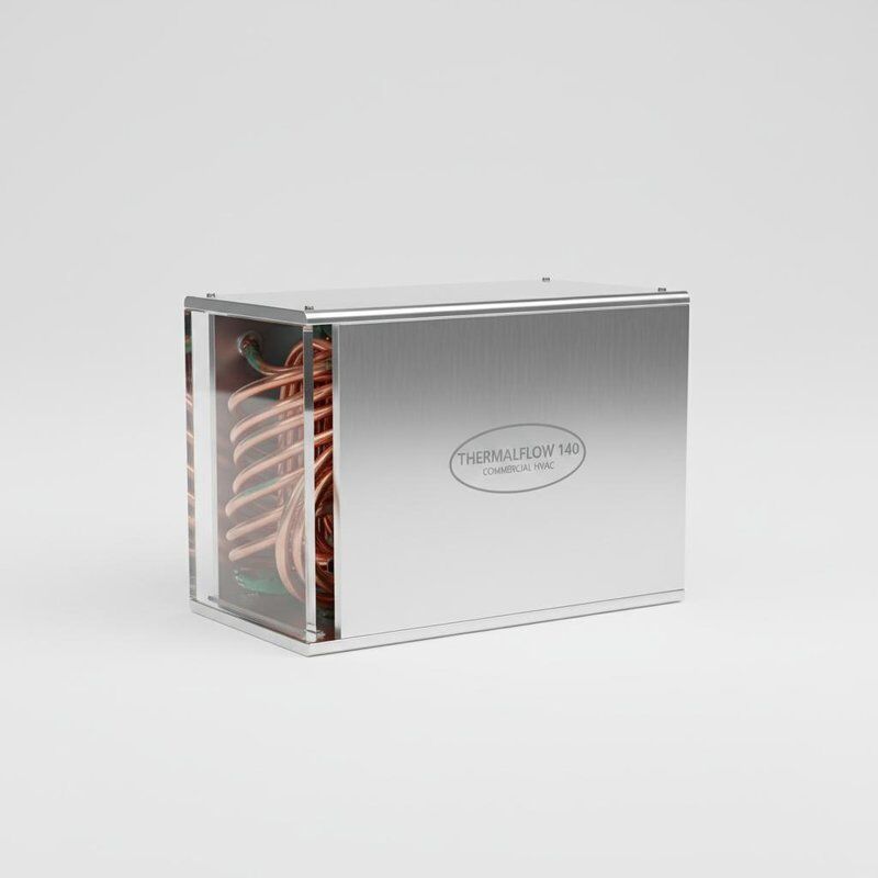 เครื่องแลกเปลี่ยนความร้อนแบบโคเอชเชียลความกว้าง 140 มิลลิเมตร พร้อมการก่อสร้างการบิดสไพร่และความยาวของท่อ 3 ~ 20 มิลลิเมตรสําหรับการจัดการความร้อนอย่างมีประสิทธิภาพ