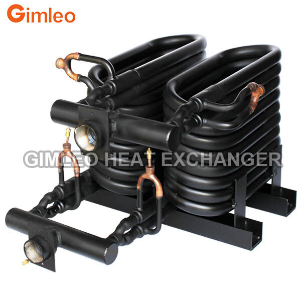 20HP 70KW 240000 BTU คอนเดนเซอร์ระเหยหลอดในหลอดแลกเปลี่ยนความร้อน COAXIAL HEAT EXCHANGER สำหรับ HVACR